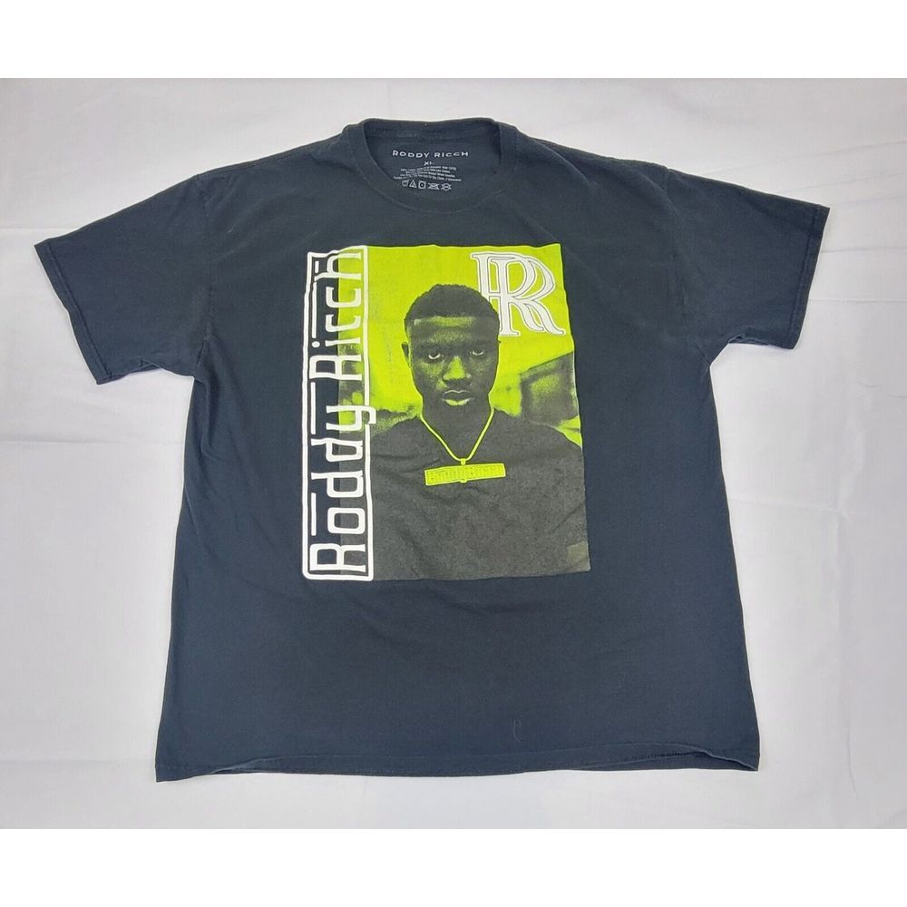 Roddy Ricch T-Shirt Mens XL. Black‎ Portrait Rap Tee.